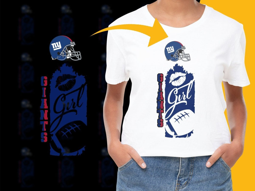 New York Giants Girl NFL Football PNG File - Teepew