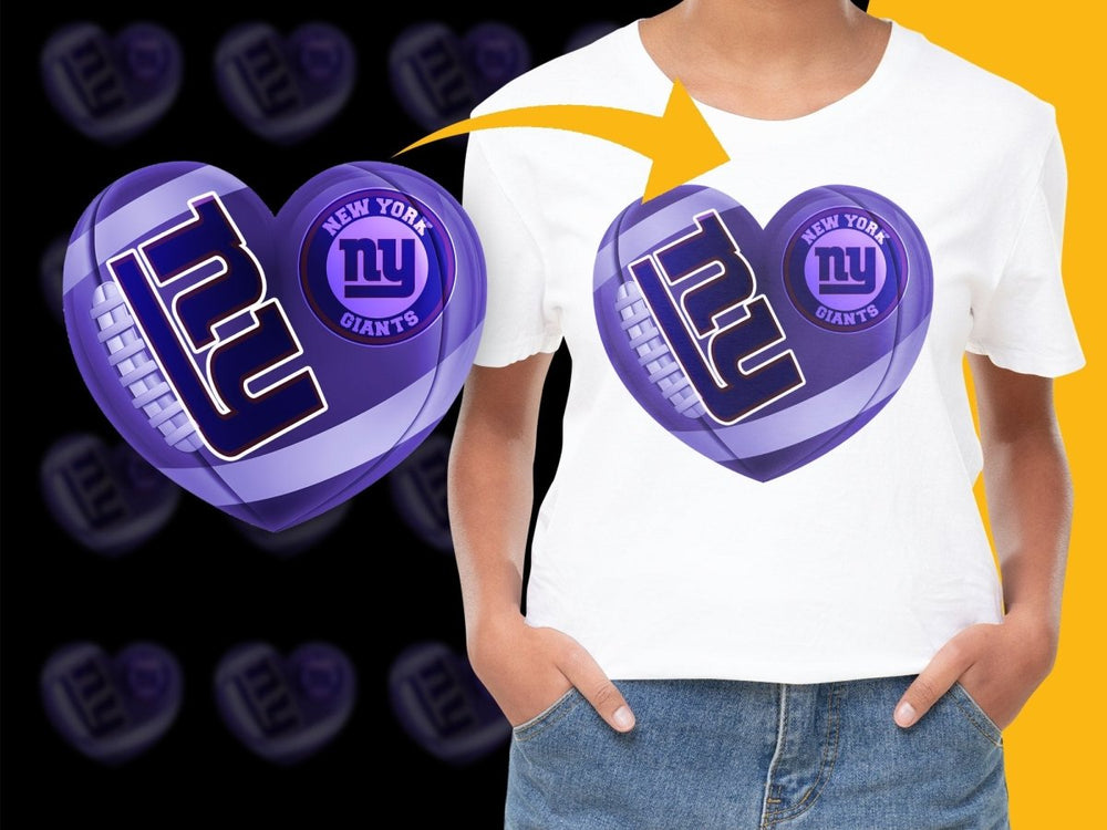 New York Giants Heart Shaped Design PNG File - Teepew