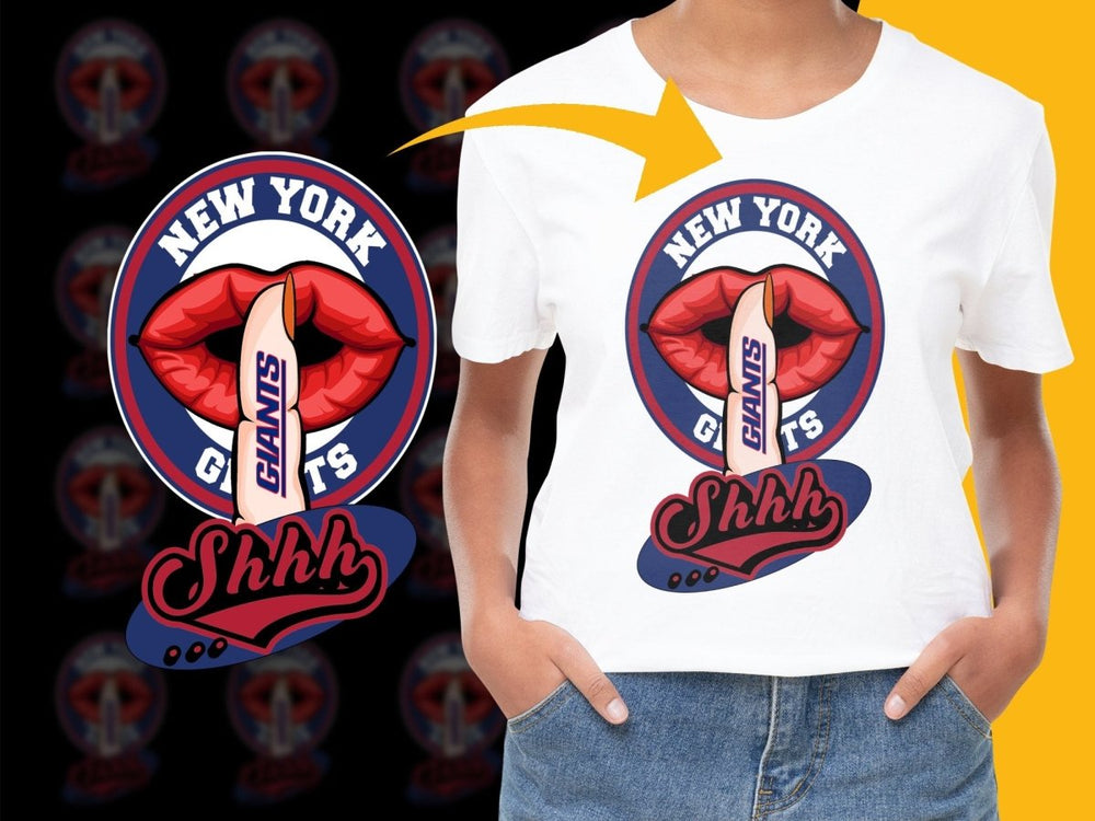 New York Giants Shhh Lips Football Fan PNG File - Teepew