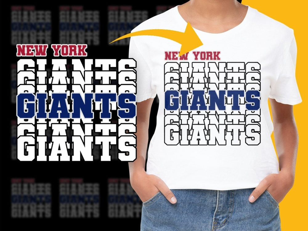 New York Giants Stack Graphic NFL PNG File - Teepew