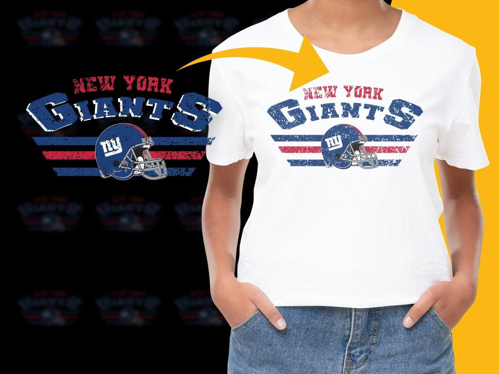 New York Giants Striped Helmet Design PNG File - Teepew
