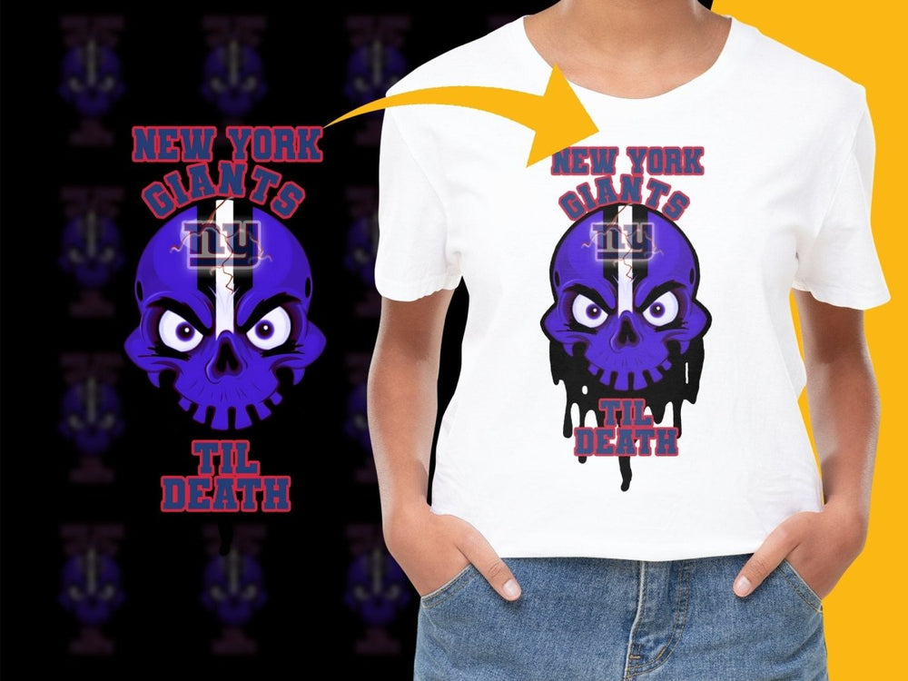 New York Giants Til Death Skull Graphic PNG File - Teepew