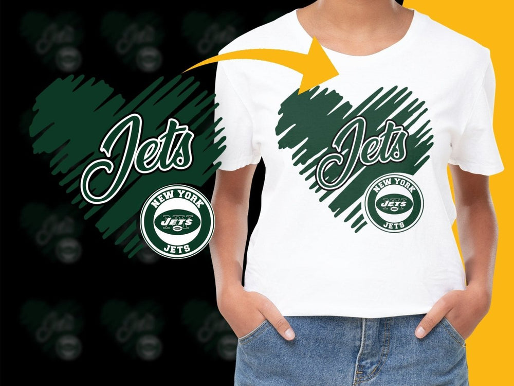 New York Jets Graphic Heart Design PNG File - Teepew