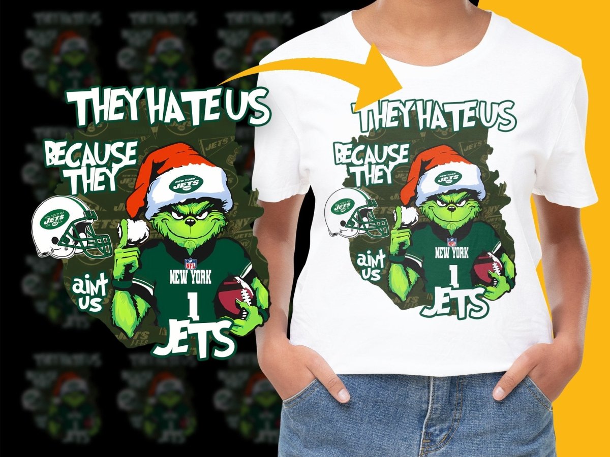 New York Jets Grinch Christmas NFL Football PNG File - Teepew