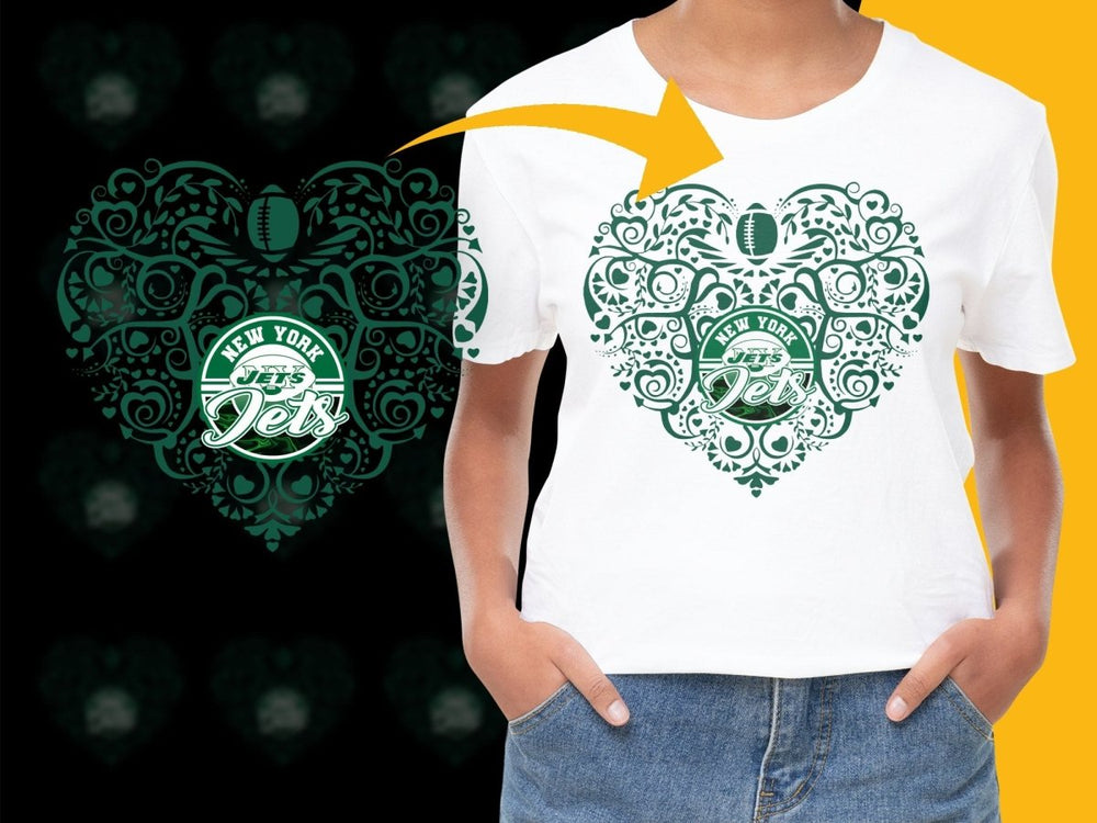 New York Jets Heart Design Football Fan PNG File - Teepew
