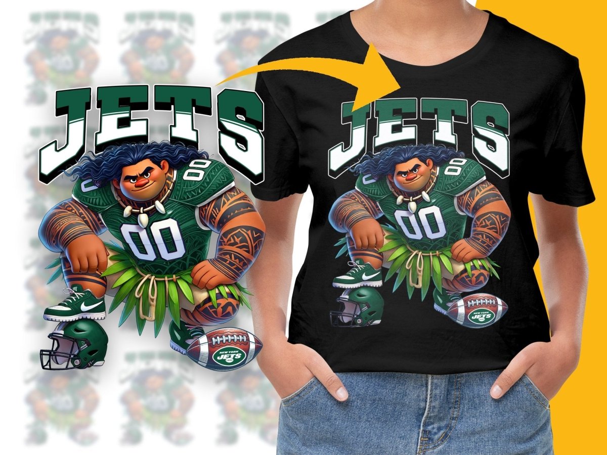 New York Jets Maui Moana Inspired Design PNG File - Teepew