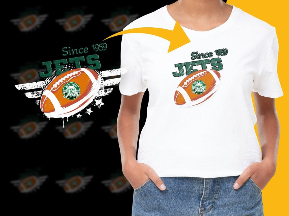 New York Jets Since 1959 Graphic Football PNG File - Teepew