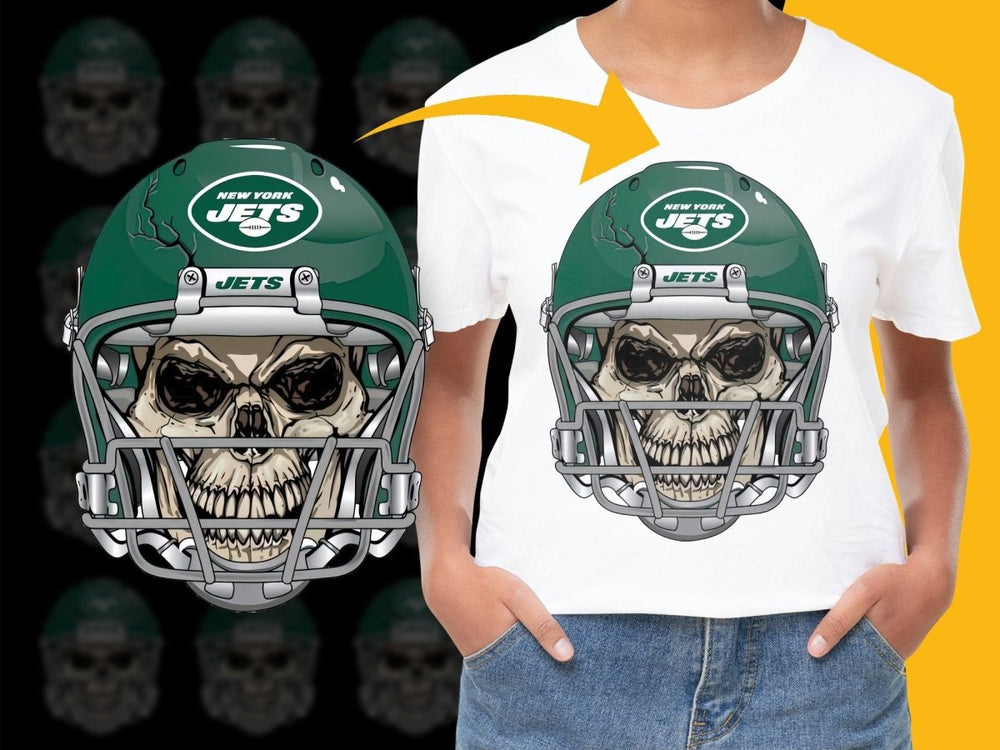 New York Jets Skull Football Helmet Graphic PNG File - Teepew