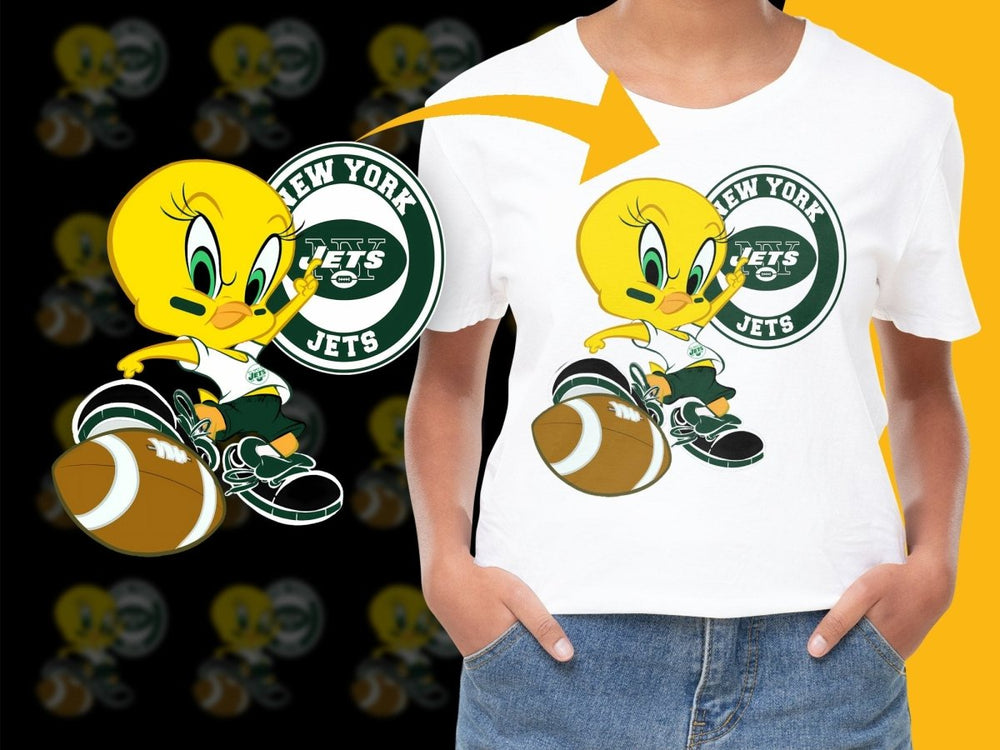 New York Jets Tweety Bird Football Graphic PNG File - Teepew