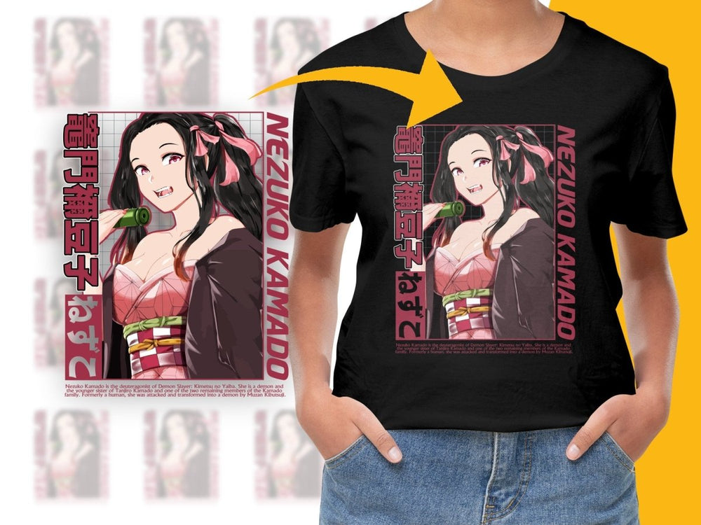 Nezuko Kamado Stylish Demon Slayer Anime Graphic PNG File - Teepew
