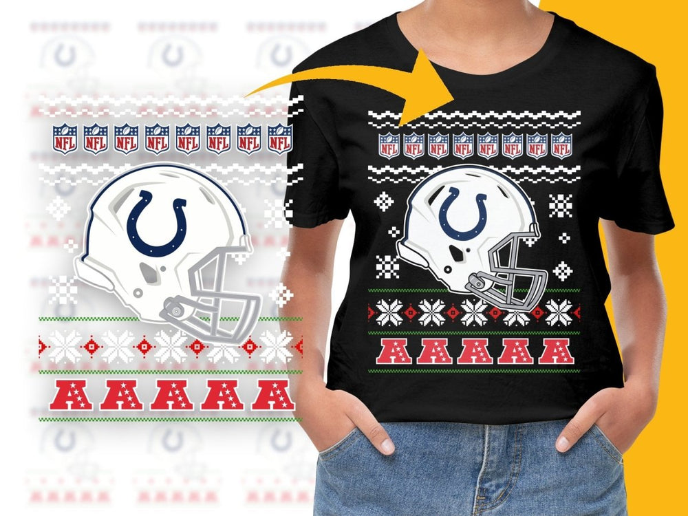 NFL Indianapolis Colts Christmas Ugly Sweater PNG File - Teepew