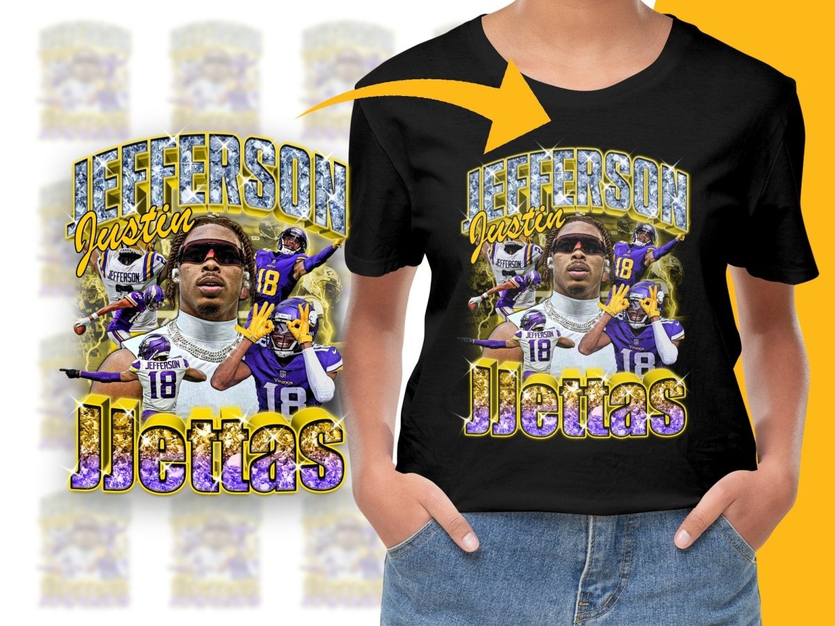 NFL Superstar Jefferson Catch King Fan PNG File - Teepew