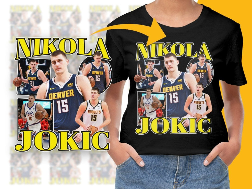 Nikola Jokic Denver Nuggets Bootleg Style PNG File - Teepew