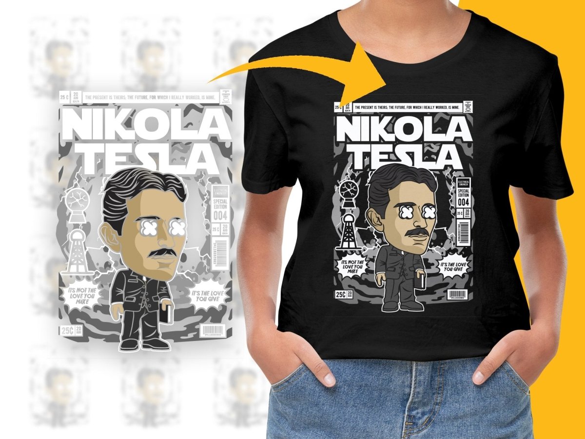 Nikola Tesla Popculture PNG File - Teepew