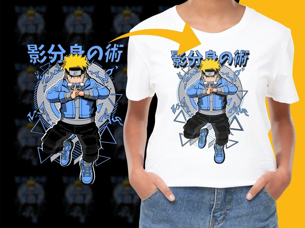 Ninja in Blue Anime StreetWear Graphic PNG File - Teepew