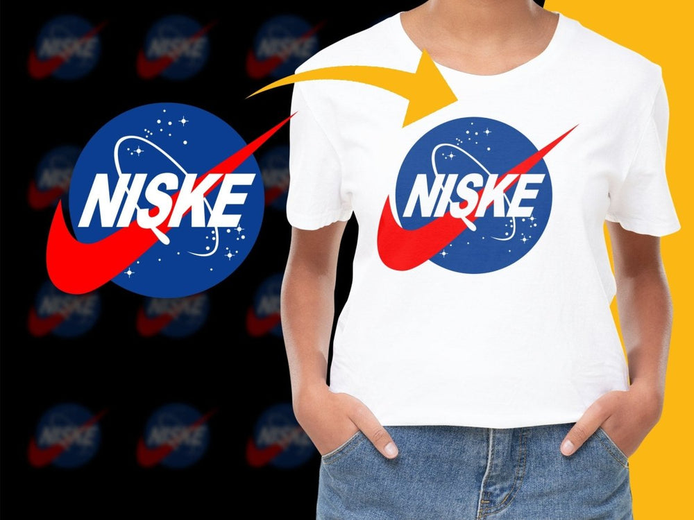 NISKE Logo Graphic Print Outer Space Inspired PNG File - Teepew