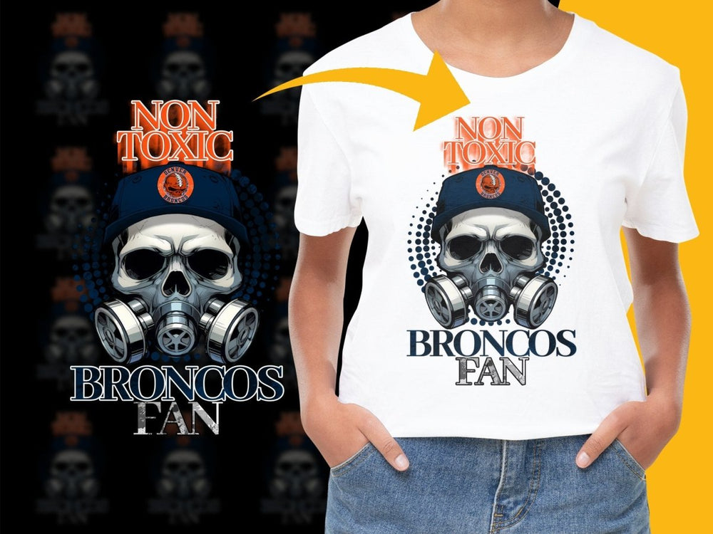 Non Toxic Broncos Fan Skull Graphic PNG File - Teepew