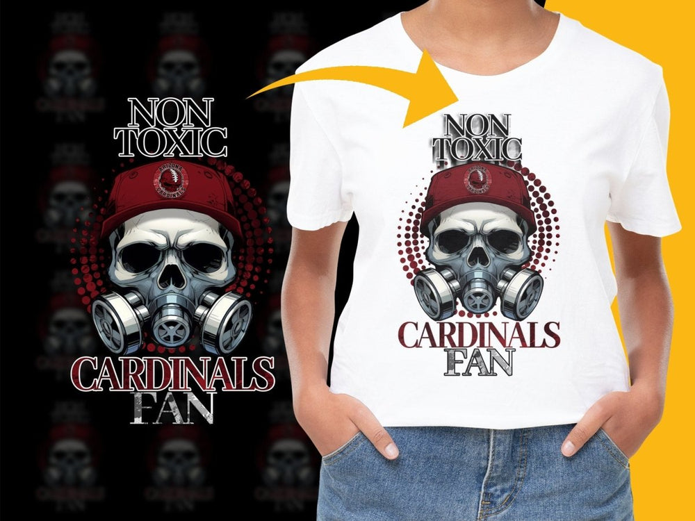 Non Toxic Cardinals Fan Skull Graphic PNG File - Teepew