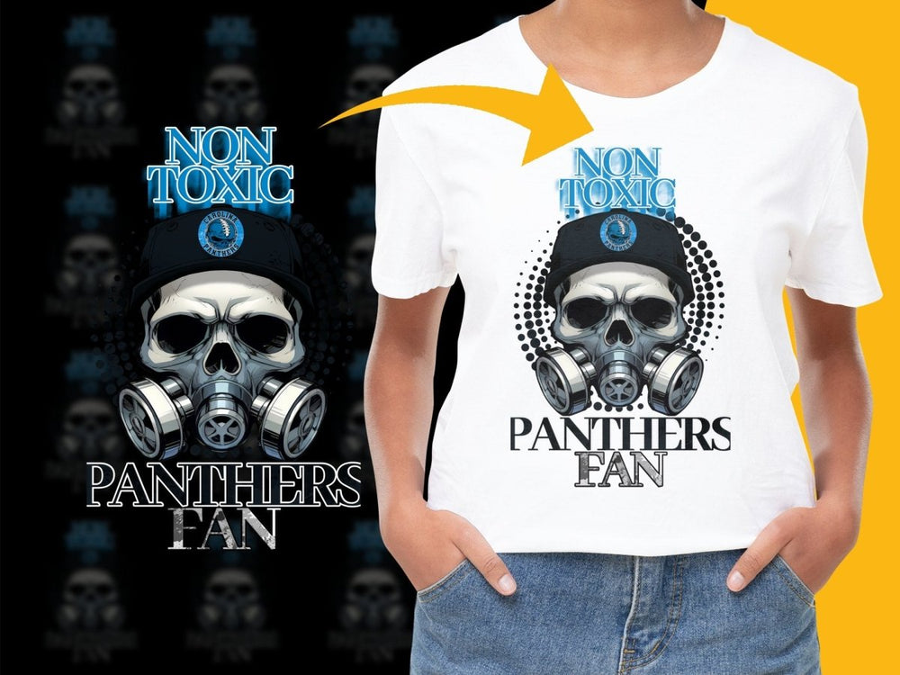 Non Toxic Carolina Panthers Fan Skull PNG File - Teepew