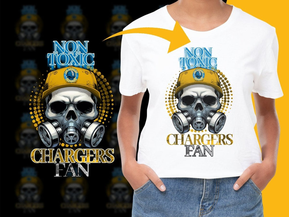 Non Toxic Chargers Fan Skull Design PNG File - Teepew