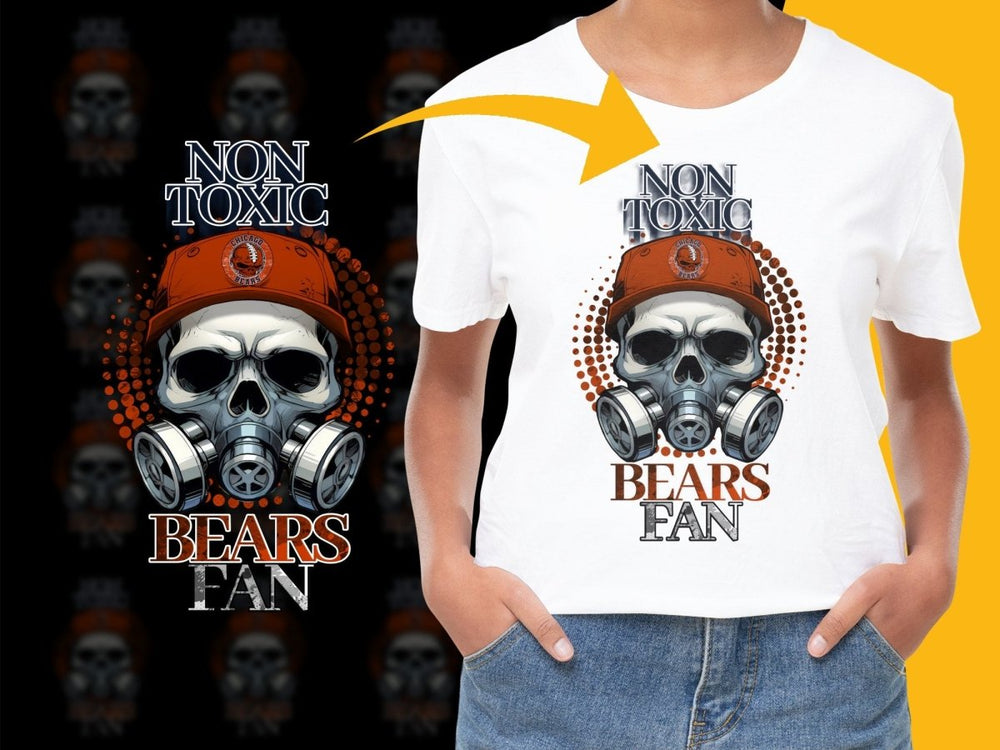 Non Toxic Chicago Bears Fan Skull Design PNG File - Teepew