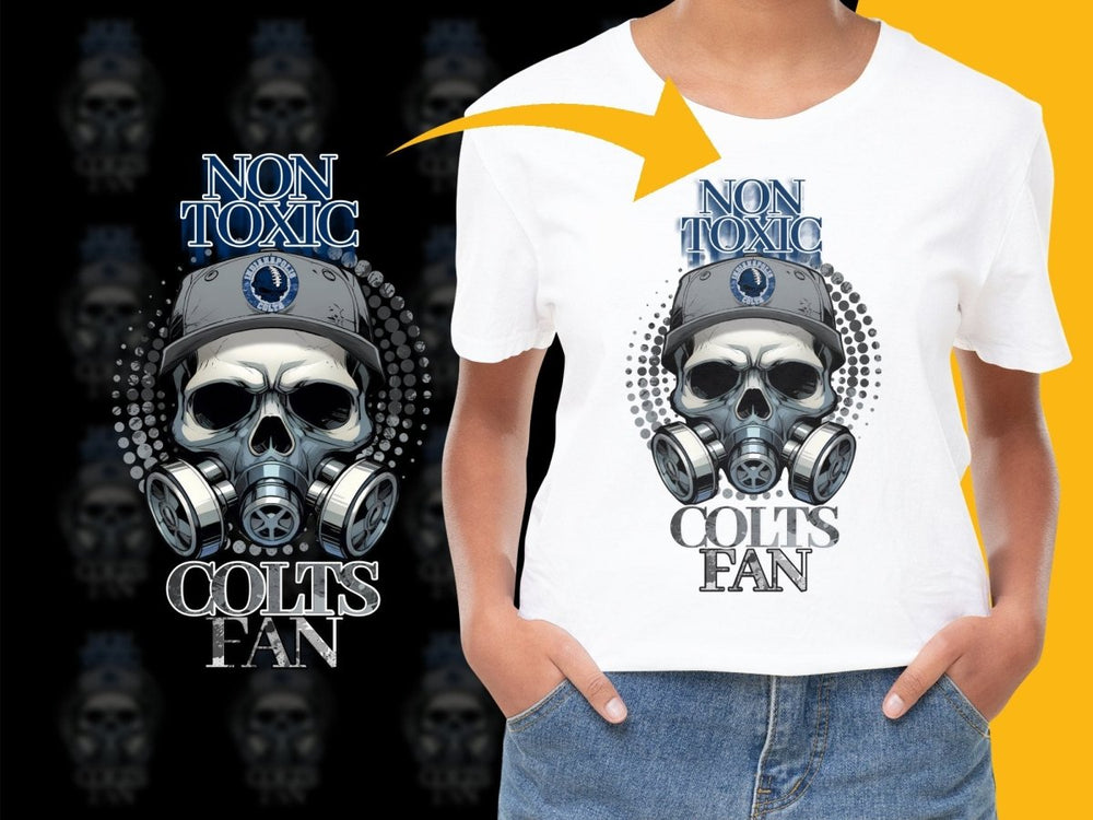 Non Toxic Colts Fan Skull Design Graphic PNG File - Teepew