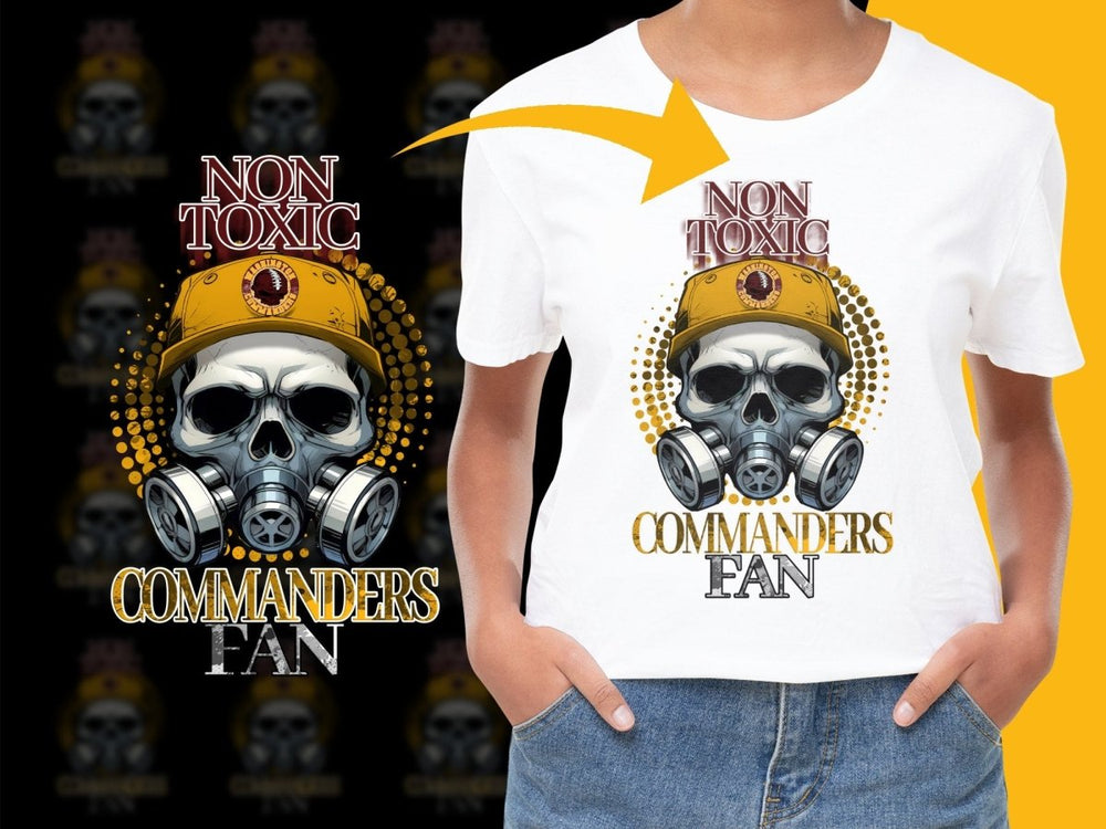 Non Toxic Commanders Fan Skull Graphic PNG File - Teepew