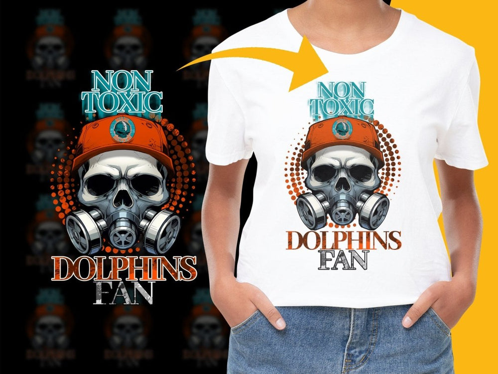 Non Toxic Dolphins Fan Skull Art Graphic PNG File - Teepew