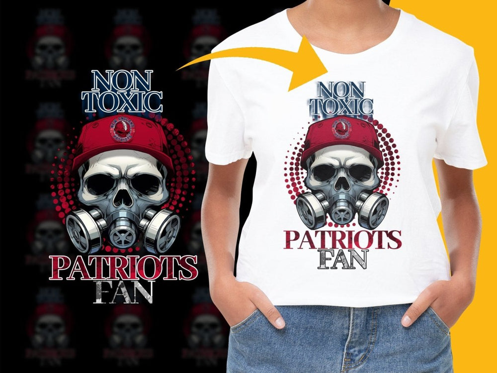 Non Toxic Patriots Fan Skull Design PNG File - Teepew