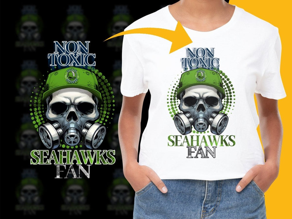 Non Toxic Seahawks Fan Graphic Skull PNG File - Teepew