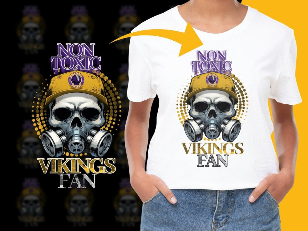 Non Toxic Skull Design for Vikings Fan PNG File - Teepew