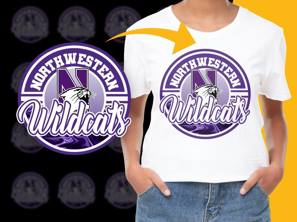 NORTHWESTERN WILDCATS NCAA College PNG File - Teepew