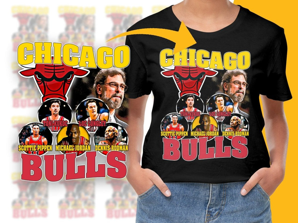 Nostalgic Chicago Bulls Legends Retro Bootleg PNG File - Teepew