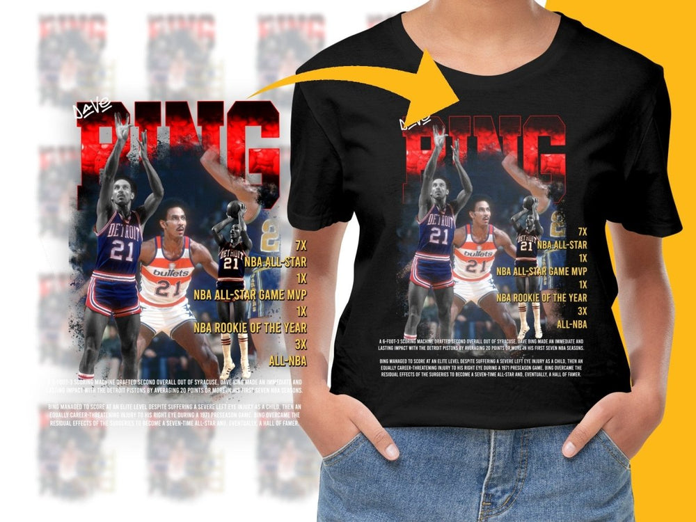 Nostalgic Dave Bing NBA Career Achievements Retro Bootleg PNG File - Teepew