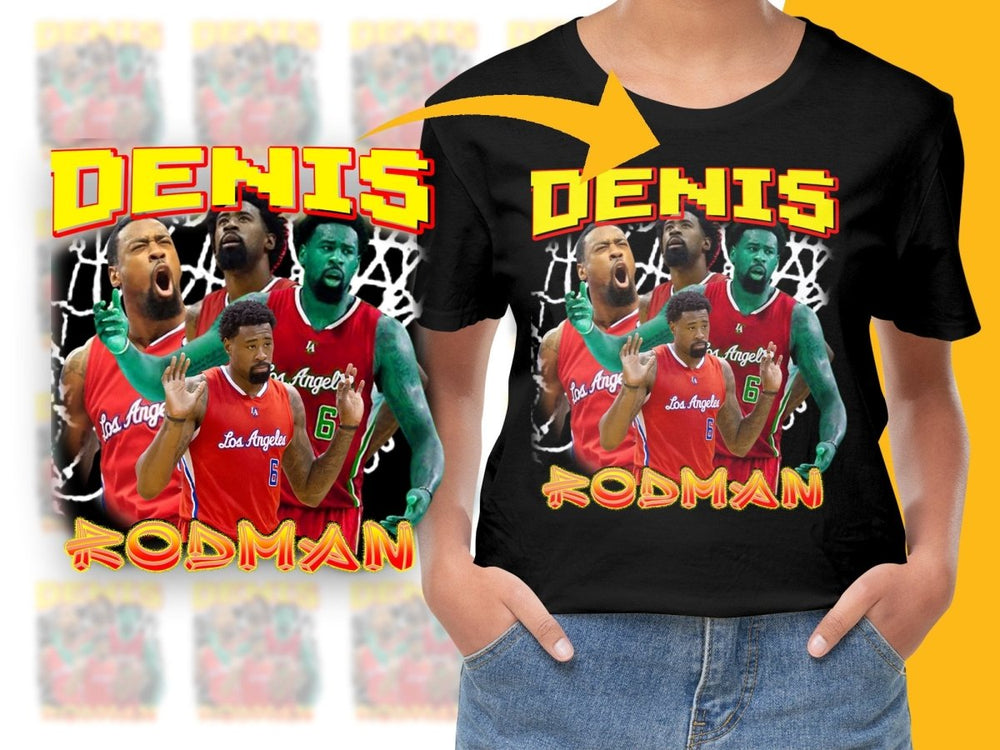 Nostalgic Denis Rodman Basketball Legend Los Angeles Iconic Bootleg PNG File - Teepew