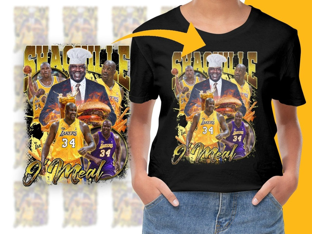 Nostalgic Shaquille O'Neal Los Angeles Lakers Bootleg Graphic PNG File - Teepew