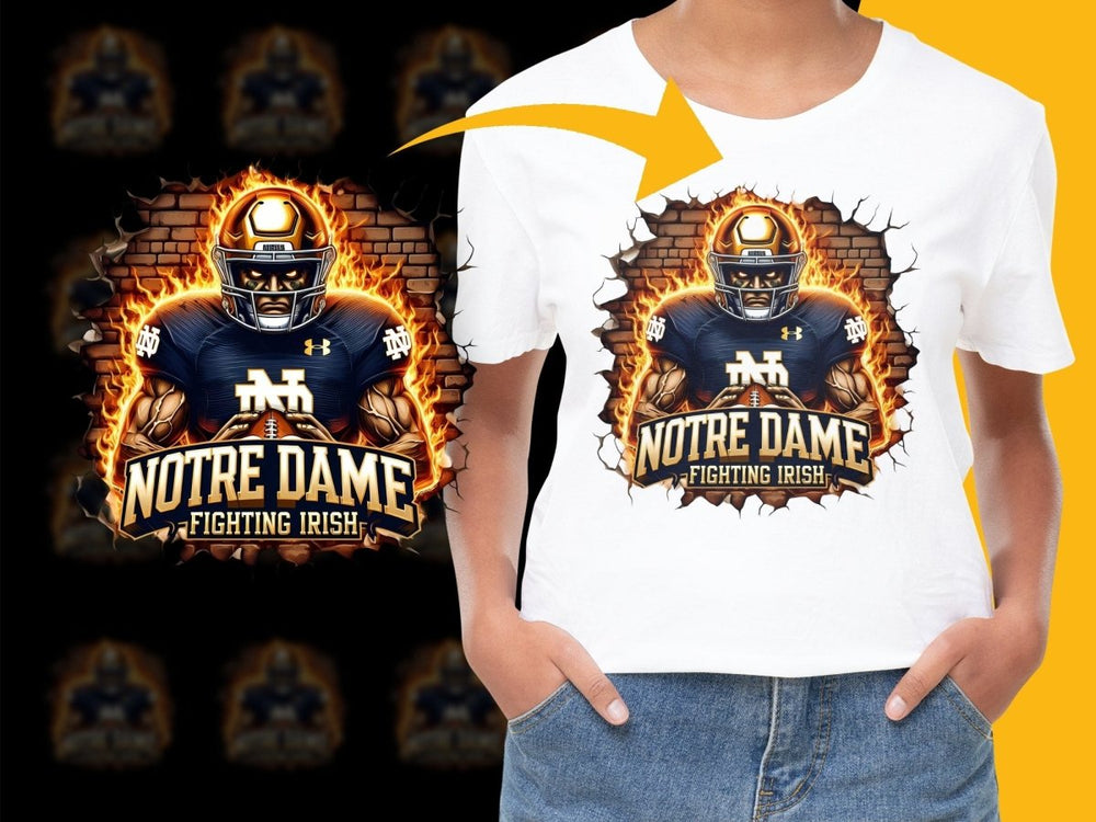 Notre Dame Fighting Irish Football PNG File - Teepew