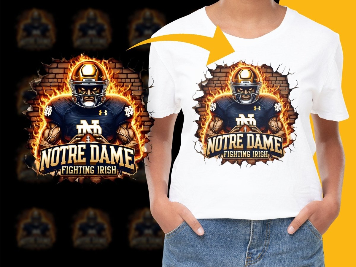 Notre Dame Fighting Irish Football PNG File - Teepew
