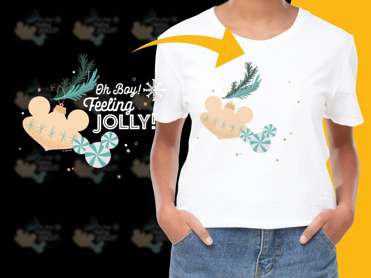 Oh Boy Feeling Jolly Christmas Mickey Mouse PNG File - Teepew