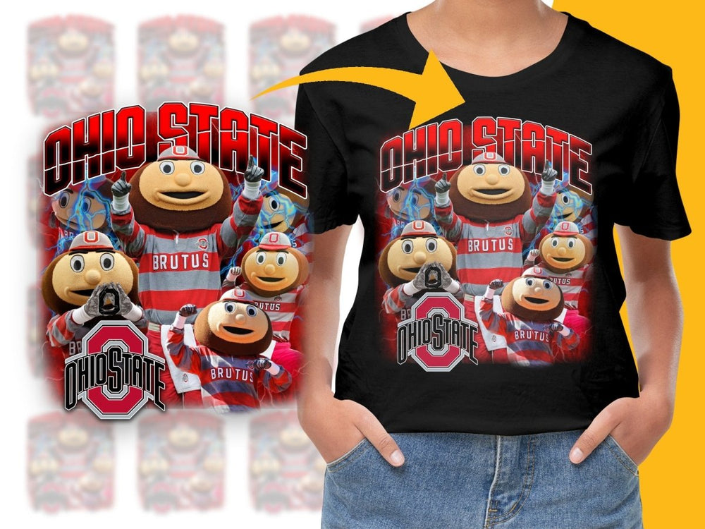 Ohio State Brutus Buckeye Football Mascot Fan PNG File - Teepew