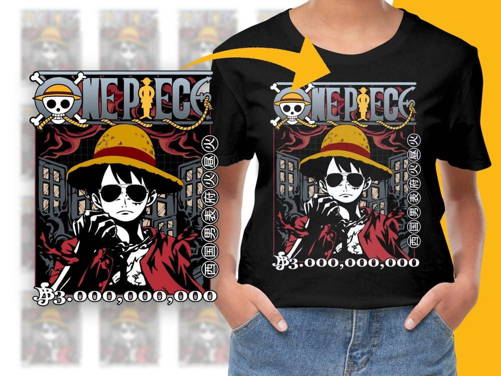 One Piece Anime Character With Straw Hat Design PNG File - Teepew