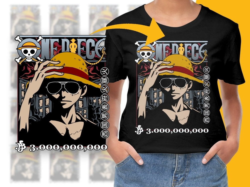 One Piece Anime Luffy Bounty Poster PNG File - Teepew