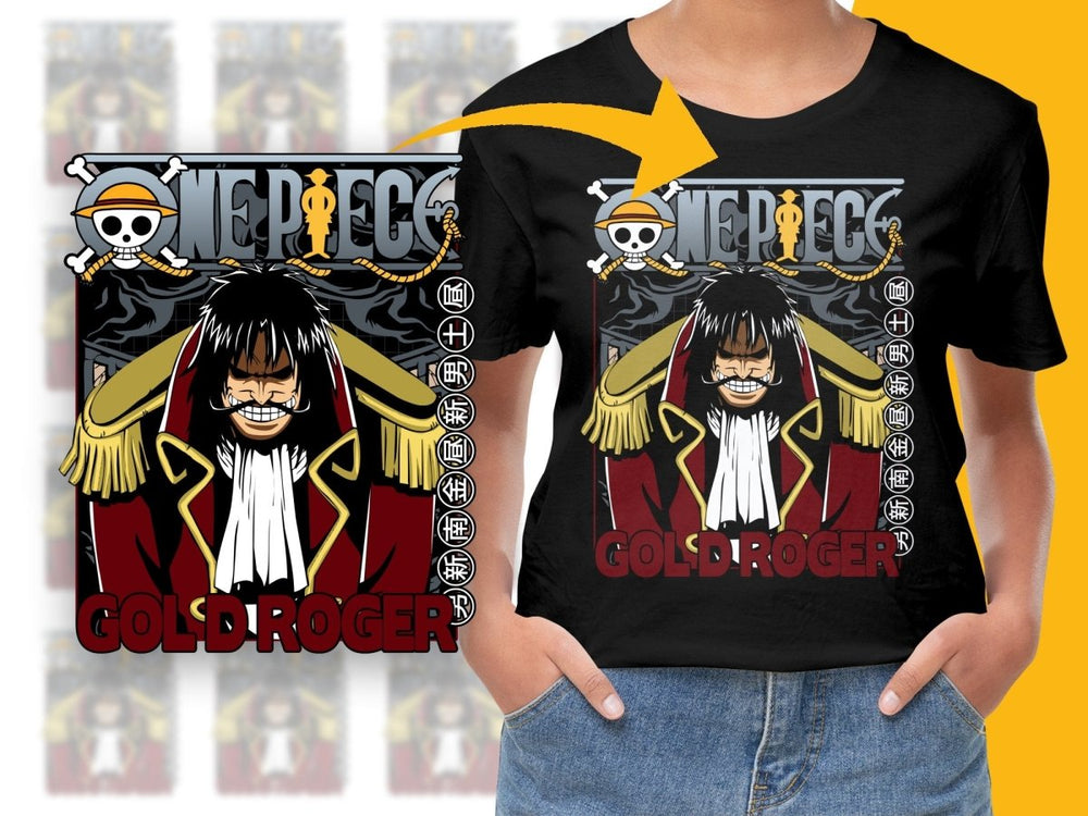 One Piece Gold Roger Anime Artwork Graphic PNG File - Teepew