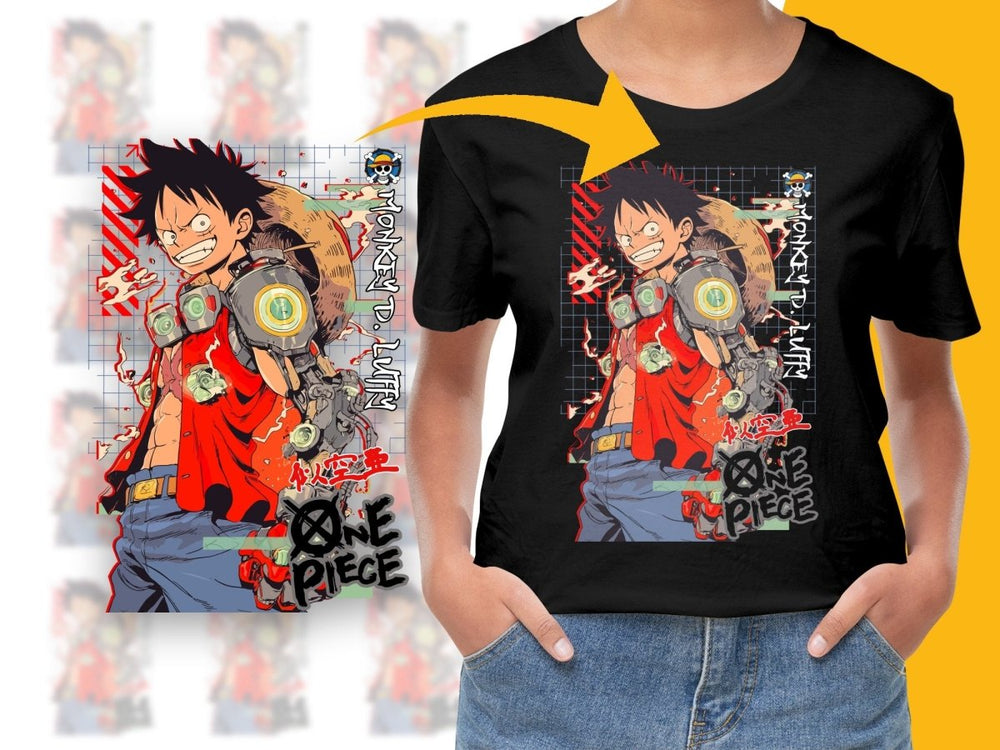 One Piece Luffy Gear Fourth Red and Black Anime PNG File - Teepew