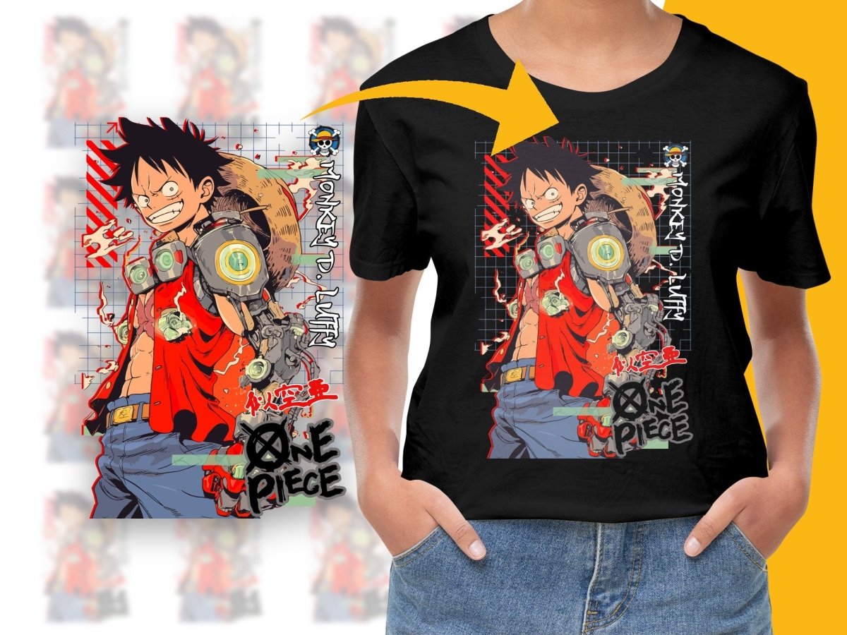 One Piece Luffy Gear Fourth Red and Black Anime PNG File - Teepew