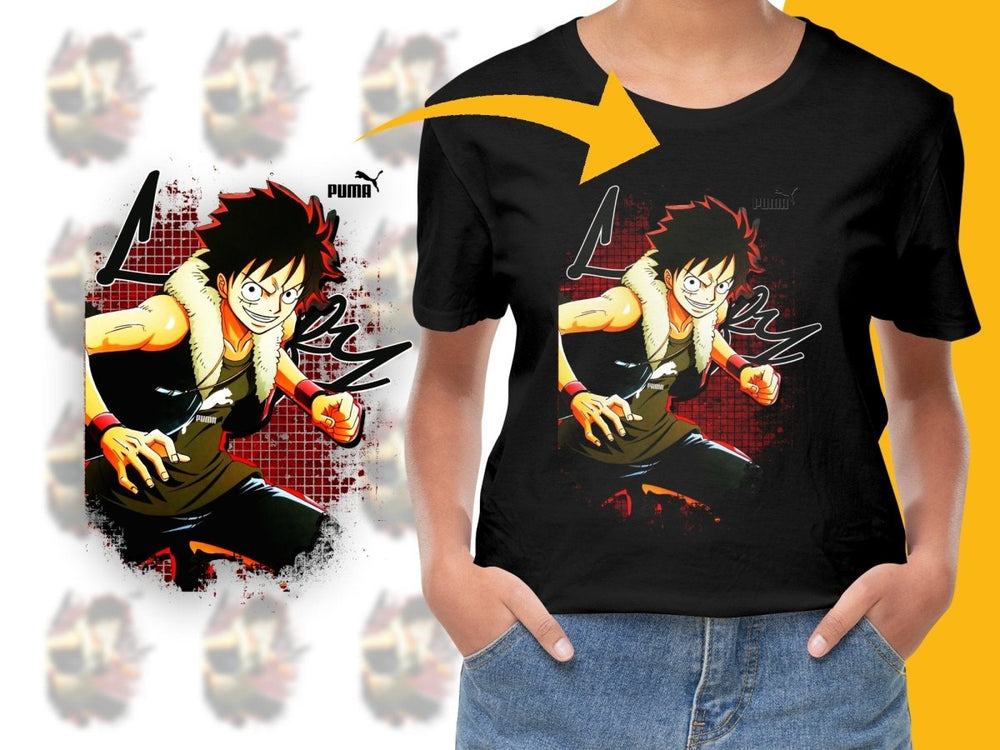 One Piece Luffy Graphic Sport Brand Collaboration PNG File - Teepew