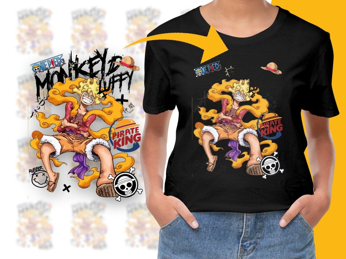 One Piece Monkey D. Luffy Pirate King Graphic PNG File - Teepew