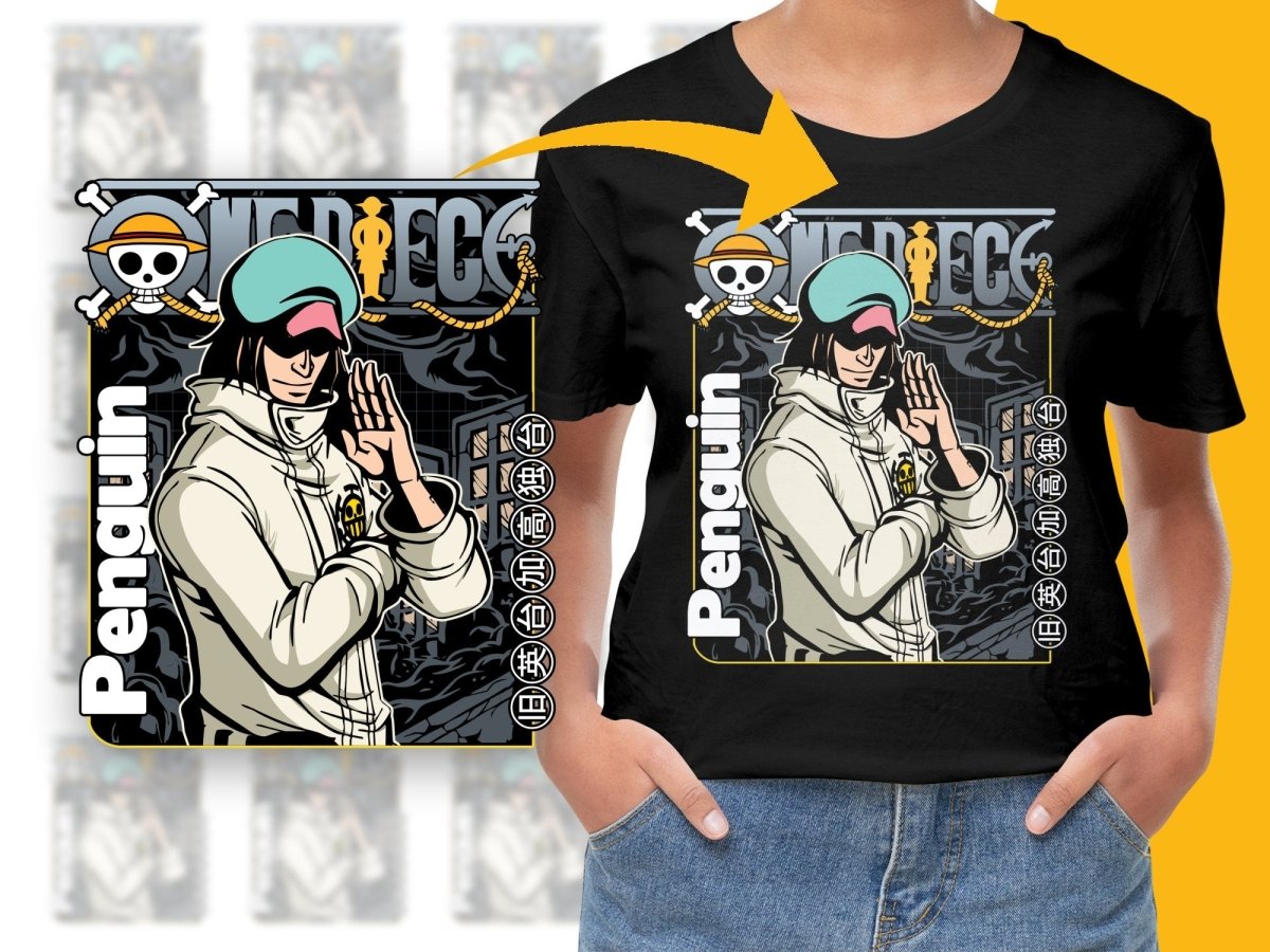 One Piece Penguin Design Anime Graphic PNG File - Teepew