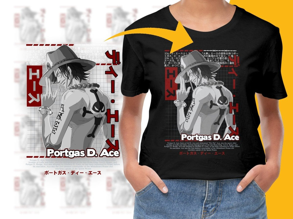 One Piece Portgas D Ace Graphic Anime PNG File - Teepew
