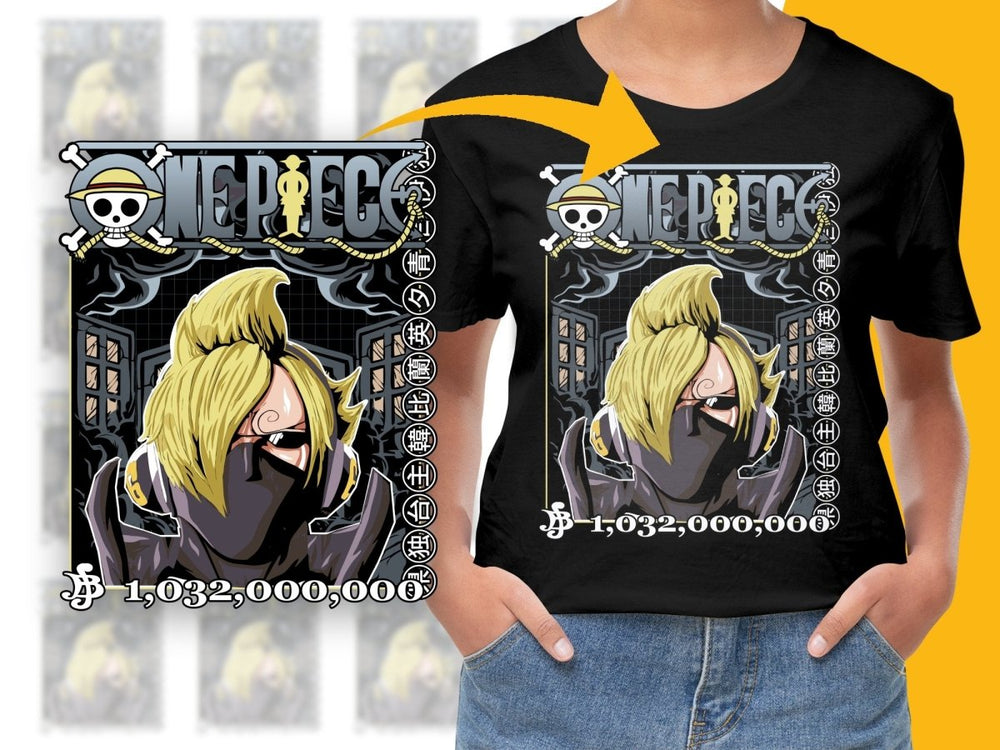 One Piece Sanji Bounty with Mask Graphic PNG File - Teepew